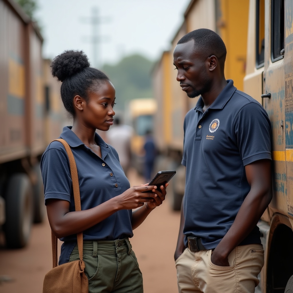 Mobile survey collection at lorry park