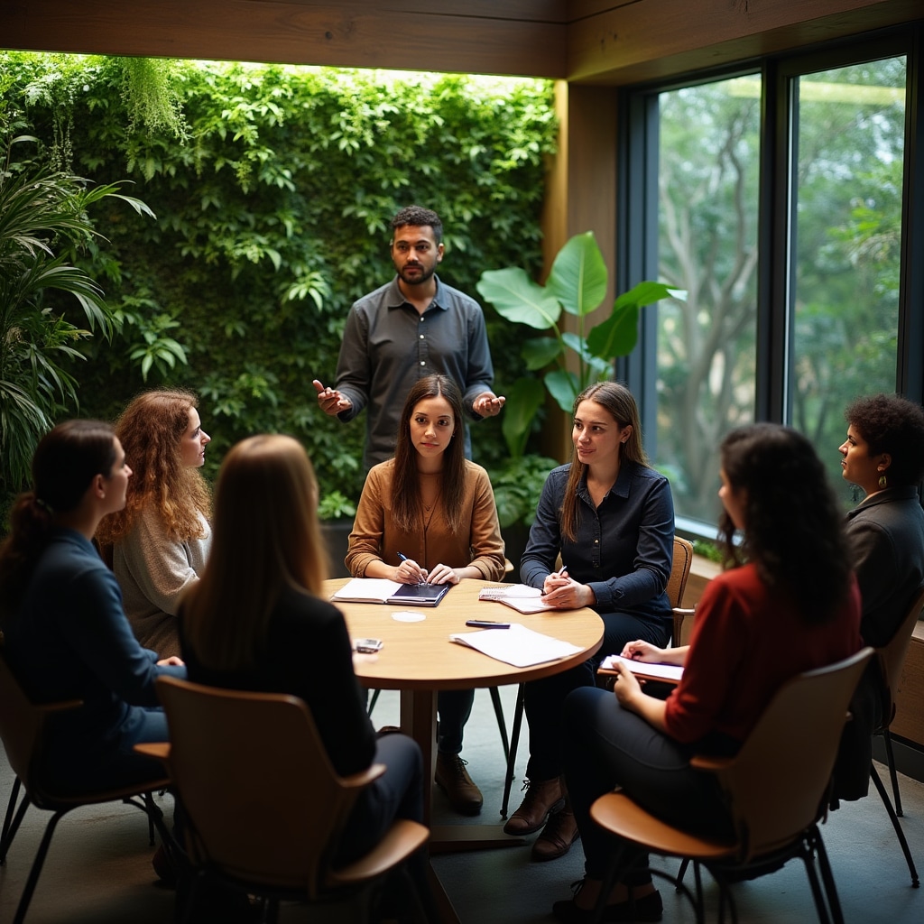 Field researchers during training session